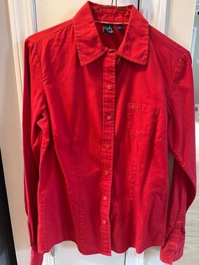 Cruel Girl Ladies Red Western Button-Down Shirt